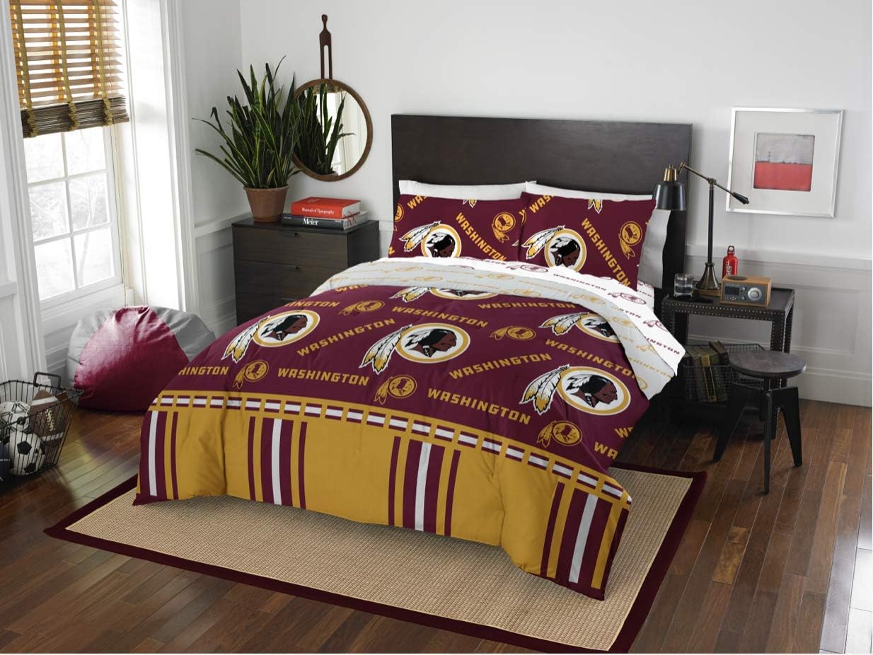 Washington Redskins Queen Comforter & Sheets, 5 Piece NFL Bedding, New! + Homemade Wax Melts