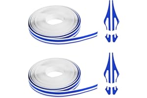 ongfuwu 2 Rolls×32Ft Car Pinstriping Tape, Vinyl Automotive Pinstriping Tape Stripe Decal, DIY Car Body Side Stripes Trim Sticker, Universal for Motorcycle Door Home Musical Instrument(Blue)