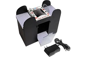 GSE Games & Sports Expert 6-Deck Automatic Card Shuffler, AC/DC-Power & Battery-Operated Shuffler Machines for Playing Cards, Blackjack, Texas Hold'em, Canasta, Bridge, UNO