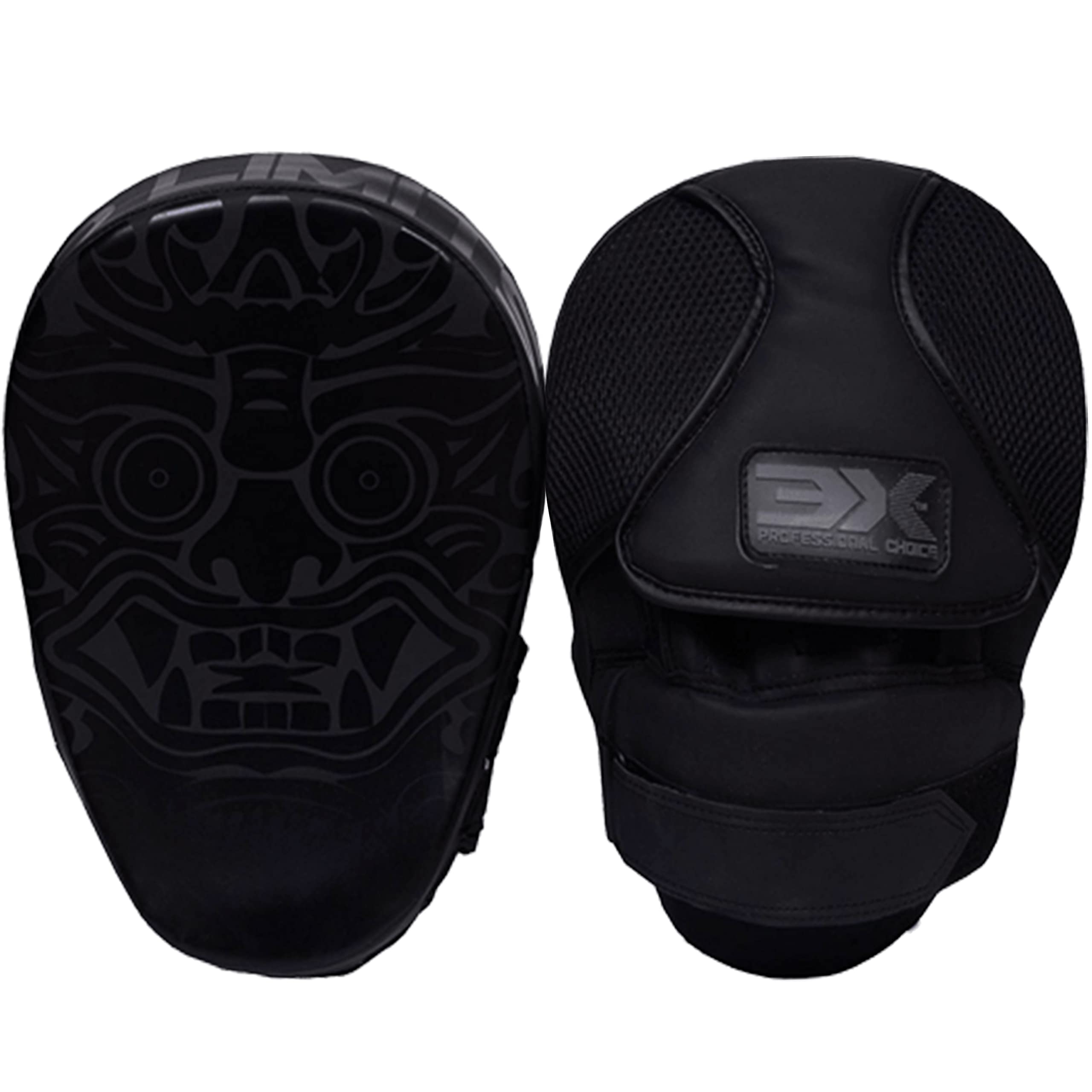 3X Sports Curved Focus Mitts for Boxing, Muay Thai and MMA Hook and Jab Pads for Kickboxing Training Lightweight Hand Target Punch Pads with Adjustable Strap for Coaching and Home Workouts