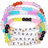 AICase for Unspeakable Merch Gifts Toys Inspired Bracelets 4 Pcs Stackable Stretch Beaded Friendship Bracelets Party Decor Costume Cosplay Merchandise Gifts for Fans Women Birthday Christmas