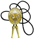 Moranse Golden Western Bolo Tie Initial Letter A to