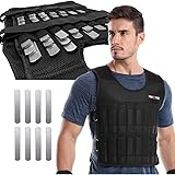 LEKÄRO Adjustable Weighted Vest 44LB Weight Training Workout Fitness Boxing Jacket Sleeveless Garment (Including Weight: 96 P