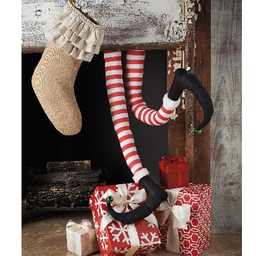 Mud Pie Christmas Santa Claus or Elf's Legs Fun Holiday Decor Amazon Mud Pie Christmas