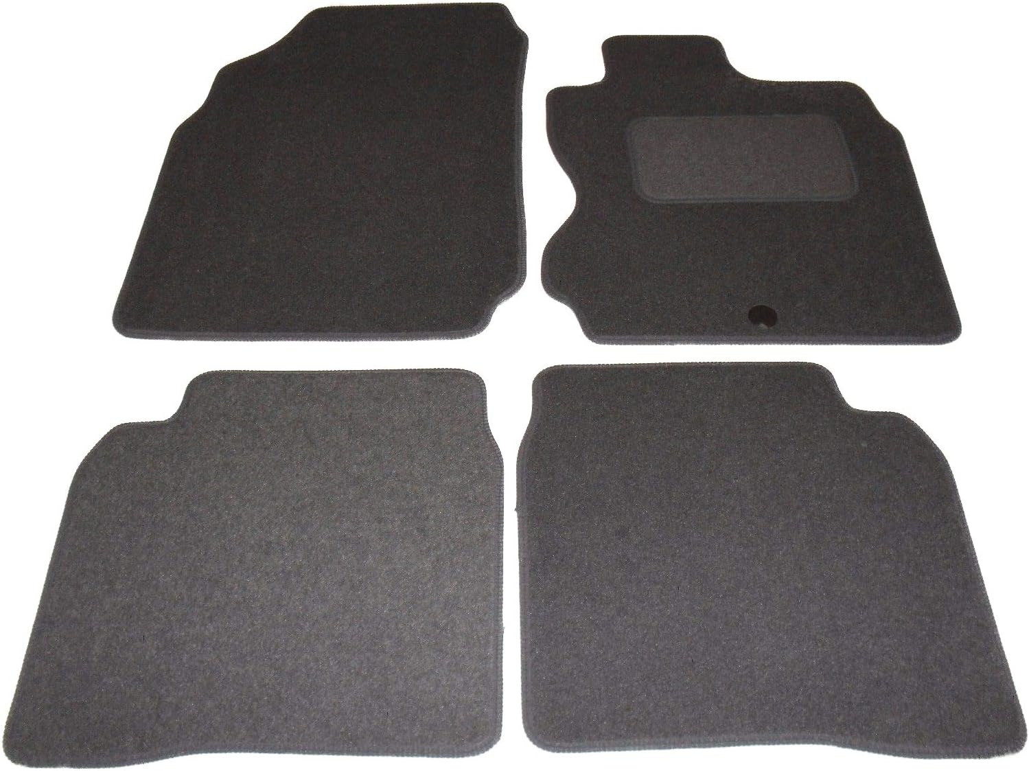 Fully Tailor Made Grey Car Mat Set to Fit Your Car Grey Carpet Velour Finish with Beige Twist Trim Car Mat Set