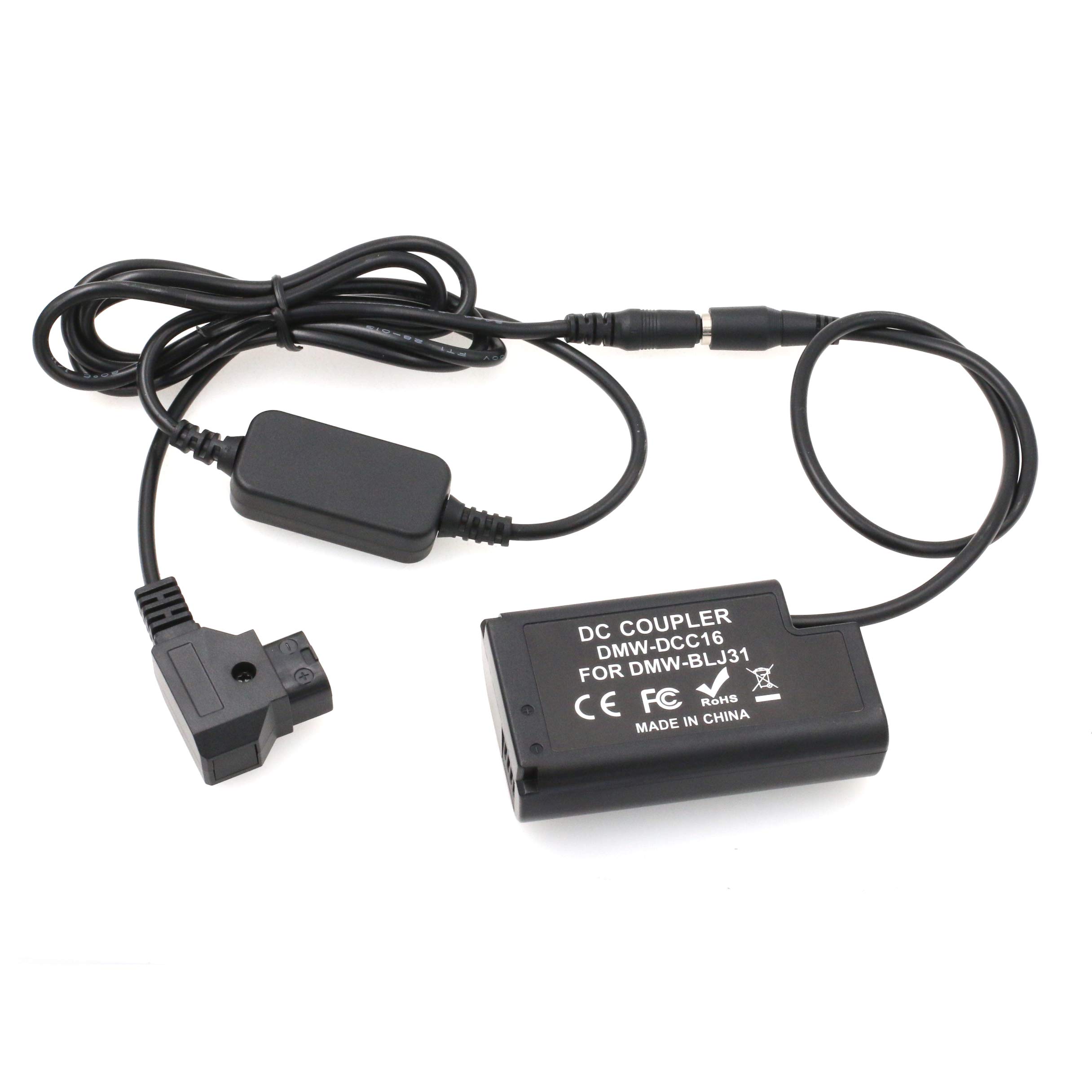 HangTon V-mount D-tap to Dummy Battery DMW-DCC16 DC Coupler for Panasonic Lumix DC-S1 S1M S1H S1R S1RM Camera