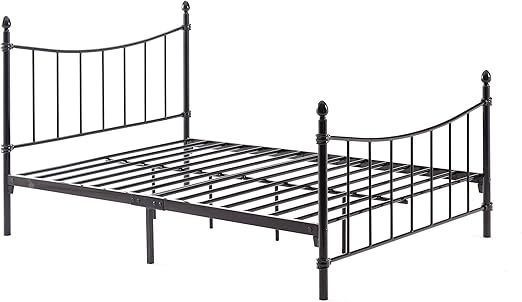Amazon Com Hodedah Complete Metal Bed With Headboard High