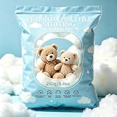 WAWINY 250g/8.8oz Polyfill Stuffing for Stuffed Animals, Fill Fiber | hypoallergenic polyfill stuffing, natural white fiber fill, high resilience, non-clumping &amp; machine washable for DIY craft
