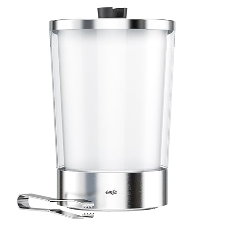 EMSA 514235 Flow Slim Eiswürfelbehälter, 14.5 x 14.5 x 23.5 cm,Transparent