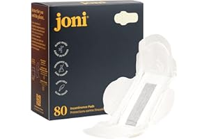 joni Pads, Bamboo Incontinence Pads for Bladder Leaks, Light-Medium Support, Winged, Ultra-Absorbent, Unscented, Biofilm Wrap