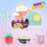 GILOBABY Bath Toys Set Waterfall Gears Bear Cactus Suction Cup 6M+ view 7