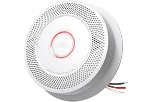 SITERLINK Hardwired Smoke and Carbon Monoxide Detector with Voice Alert,Wired Interconnected Smoke Alarm and Carbon Monoxide Detector Battery Backup,Fire Alarms and CO Detector for Home, 1-Pack