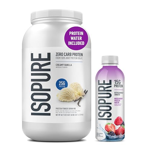 Isopure Zero Carb 100% Pure Whey Isolate Vanilla Protein Powder 3 Lbs ...