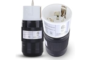 Shopcorp - 50 Amp Generator Plug (Female & Male) (2 Pack)，50 Amp Generator Connector, 125 Volt/250 Volt, CS6364 Shopcorp 50A Twist Lock RV Plug - CS6365, Twist Lock Adapter, 12500 Watts 3 Pole 4 Wire