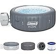 Bestway Coleman Palm Springs 4 to 6 Person EnergySense Smart AirJet Plus Inflatable Hot Tub Outdoor Spa with 140 AirJets and Insulated Cover