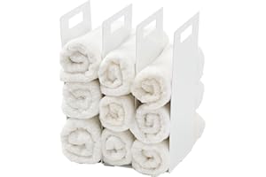Yamazaki Home Tower White Interlocking Towel Organizer (Set of 2)