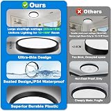 Defurhome 22cm LED Ceiling Light 18W 5000K IP54 Black Dome view 2