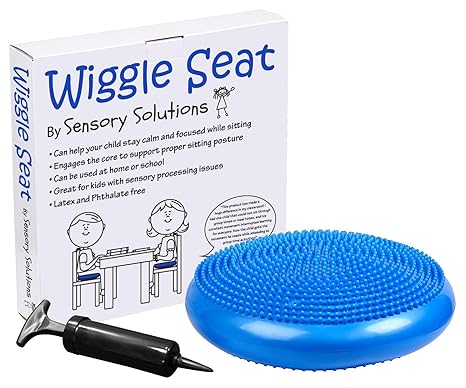 Wiggle Seat Inflatable Sensory Chair Cushion For Kids Certified Ages 6 Blue