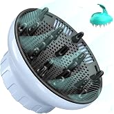 Universal Hair Diffuser Attachment for 1.4"-3.1" Blow Dryer Nozzles | Diffuser Hair Dryer, Professional Hair Diffuser for Curly Wavy Long Hair, Reduce Frizz&amp;Define Curls, Home/Travel Use, Blue