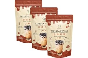 Soeos Ready-to-Cook Boba Pearls, 3-Pack (250g Each) - Tapioca Pearls for Bubble Tea & Milk Tea, 5-Minute Quick Prep, Chewy & 