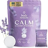 Body Restore Shower Steamers Aromatherapy 15 Pack – Valentines Day Gifts for Her and Him, Birthday Gifts for Women and Men, Relaxation, Stress Relief, Self Care, Bath Bombs – Lavender