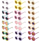 Mdvora 2/4/8/12/24 Pack Round Flower Sunglasses Set, Outdoor Kids Sunglasses Kit