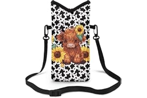 Txsniver Neoprene Phone Bag Adjustable Crossbody Strap Mobile Protection Case Hook and Loop Fastener Phone Bag, 4 X 8 Inch