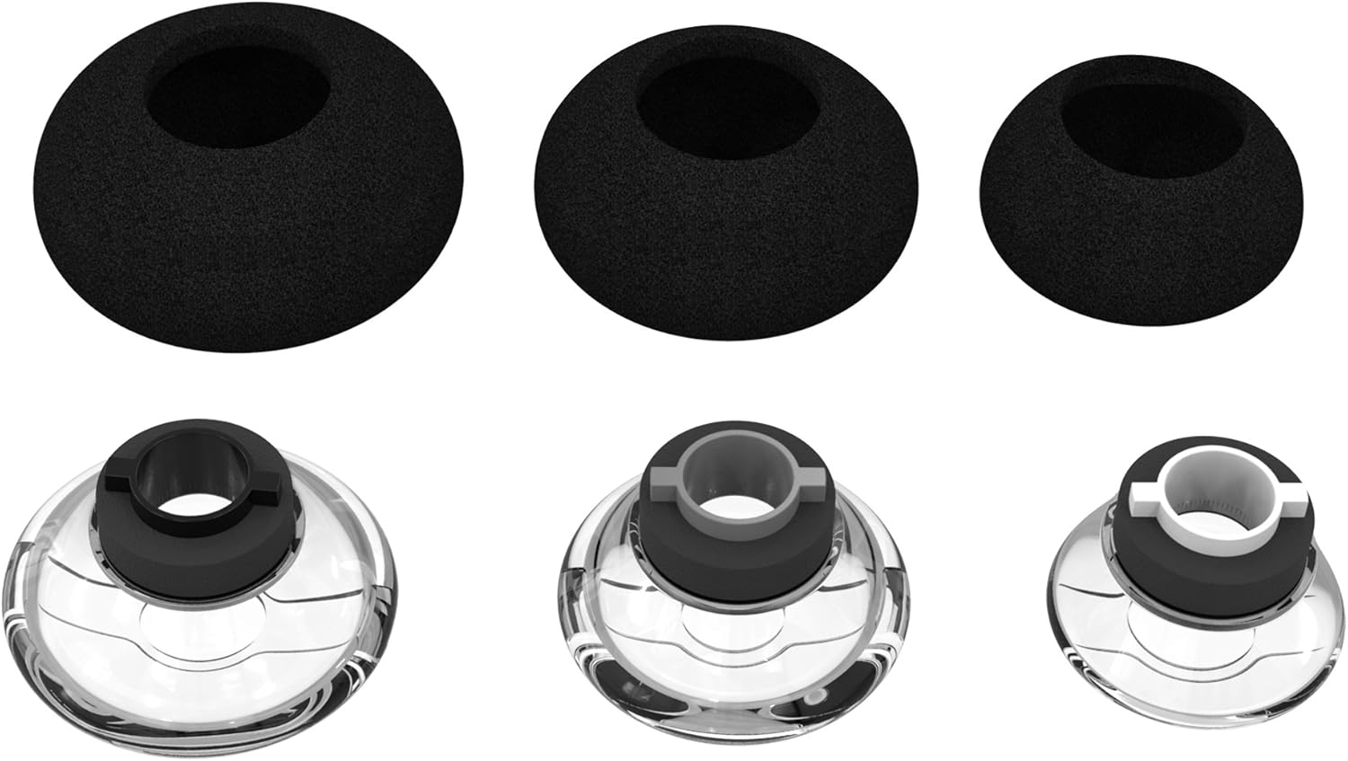 Voyager Legend Eartips Replacement,3 Pack Eargel kits Foam Cushion Cover for Plantronics Voyager Headphone-LMS