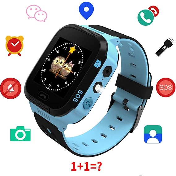 Kids Smart Watch Gps Tracker Boys Girls Digital Watch Phone Wristband 2 Way Calling Sos Wechat Text Alarm Clock Camera Flashlight Learning Games
