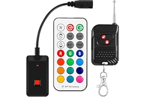 3 Pack Fog Machine Remote Control Replacement Part and Receiver 3 Pins Round Plug 13 Colors Wireless and Wired Remote with Fu