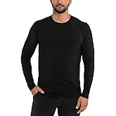 X RAY Men's Crewneck & Hooded Long Sleeve T-Shirt, 95% Cotton Stretch Slim Fit Basic Shirt for Men