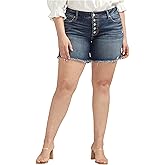 Silver Jeans Co. Womens Plus Size Boyfriend Mid Rise Short
