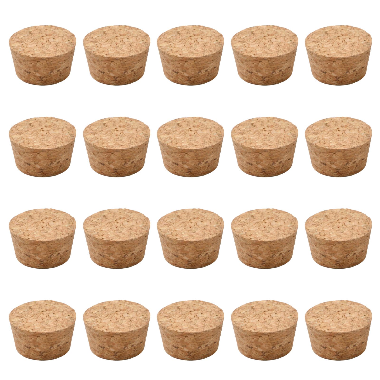 INCREWAY 20pcs Tapered Cork Stoppers, Conical Wooden Wine Bottle Stopper, Natural Soft Wood Plugs for Wine Bottle Glass Bottle Jar