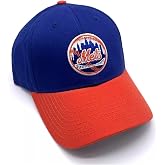 NY Mets Youth Two Tone MVP Hat Adjustable Cap for Boys and Girls | Officially Licensed, Embroidered Logo, Comfortable fit, Designed for Youth, Attractive Look and Feel
