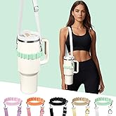 Fumcsy Water Bottle Holder with Strap for Stanley Cup Accessories,Adjustable Shoulder Strap Compatible with Stanley Tumbler,Owala,Hydroflask, YETI and More