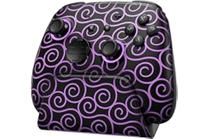 FUNLAB Switch Pro Controller Wireless with Charging Dock Compatible with Switch 2/OLED/Steam Deck/PC, Bluetooth Controller with Hall Effect Joysticks, Luminex Control Gamepad with 7 LED Colors/Paddle/Turbo/Motion-Purple