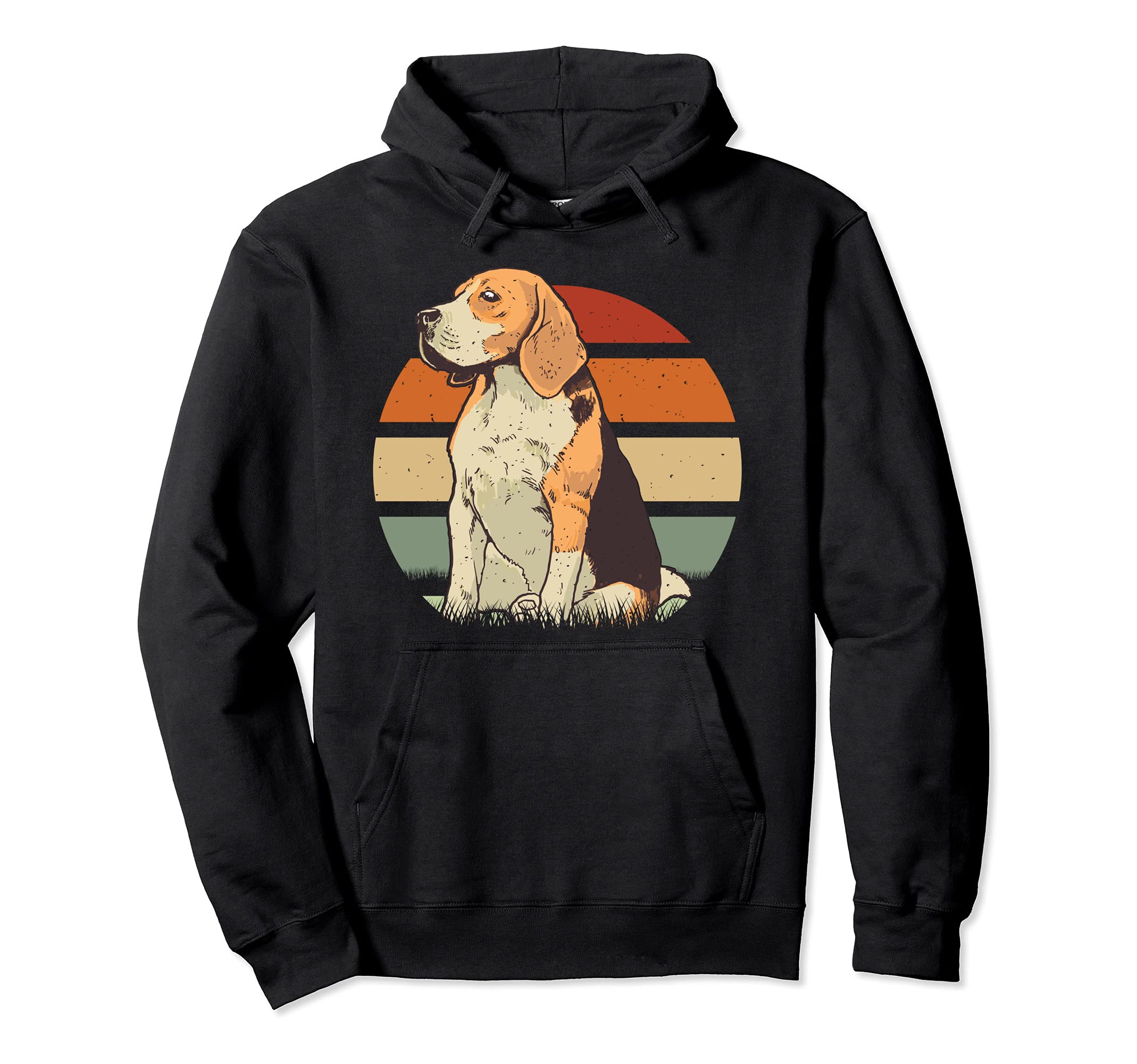 Beagle Retro Sunset Dog Pet Pullover Hoodie