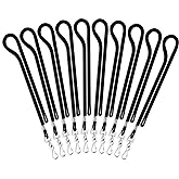 MIFFLIN-USA Lanyard (Black, 36 Inch, 250 Pack), ID Badge Lanyards, Round Woven Lanyards with J-Hook