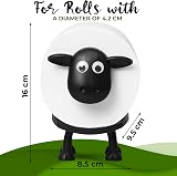 VELENTI Sheep Toilet Roll Holder - Free Standing 3D Printed Black Sheep view 3
