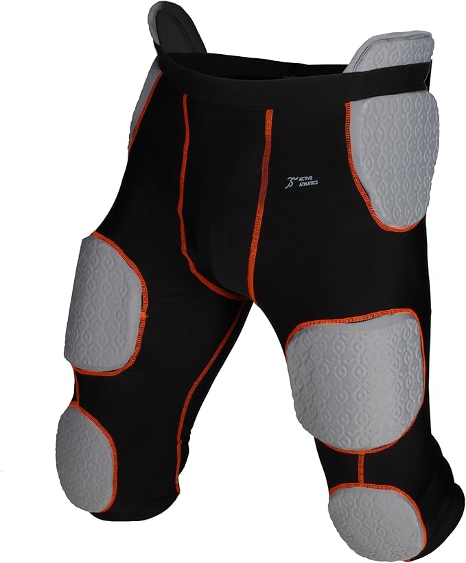 Active Athletics American Football Unterhose, Girdle mit 7 integrierten Pads Schwarz Amazon
