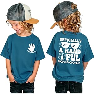 BOUTIKOME 5th Birthday Shirt Boy 5 Year Old Birthday T-Shirt Toddler Boy Fifth Bday Party Gift Outfit Kids Short Sleeve Tee