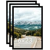 QOTIB Wood 16x23 Picture Frame Black for Wall
