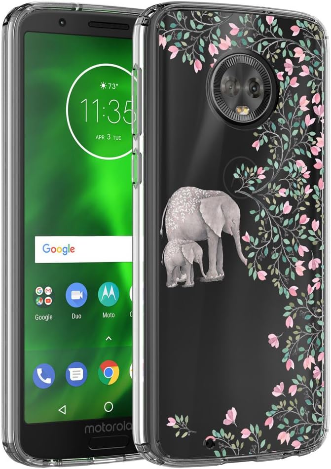 Moto G6 Case, SYONER [Scratch Resistant] Ultra Slim Clear Protective Phone Case Cover for Motorola Moto G6 (G 6th Generation) [Elephant]