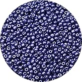 Bala&Fillic Navy Blue Color 4mm Seed Beads About 1200pcs/100Grams in Bag, 6/0 Glass Craft Beads for Making Bracelet and Necklace (Navy Blue)