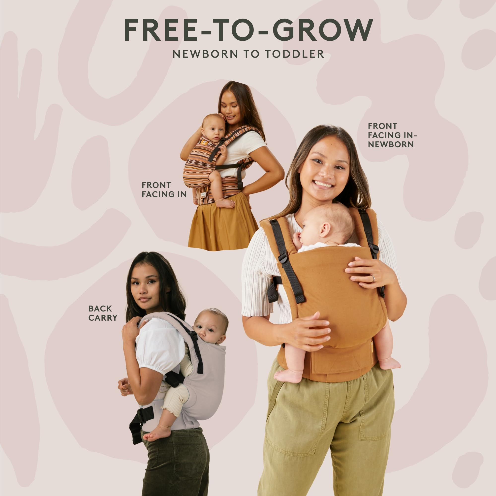 Baby Tula Cotton Free-to-Grow Baby Carrier - Adjustable, Comfortable, Newborn to Toddler Carrier - Ergonomic Fit for 7lbs to 45lbs - Back & Front Carry Options - Discover (Black/Stars)