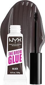 NYX Brow Glue The Brow Gel Tinted Eyebrow Gel 24 Hour Hold Black