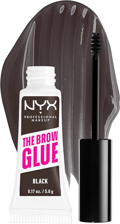 NYX Brow Glue The Brow Gel Tinted Eyebrow Gel 24 Hour Hold Black
