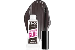 NYX PROFESSIONAL MAKEUP, The Brow Glue, Instant Brow Styler, 16H Extreme Hold, Vegan Formula - Black Brown, 0.18oz / 5g