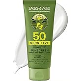 100% Mineral Sunscreen SPF 50 with Non-Nano Zinc Oxide — Reef Safe UVA/UVB Broad Spectrum Sunblock, Water Resistant 80 Min, Moisturizing Tallow Lotion for Face & Body, 3.4 fl oz