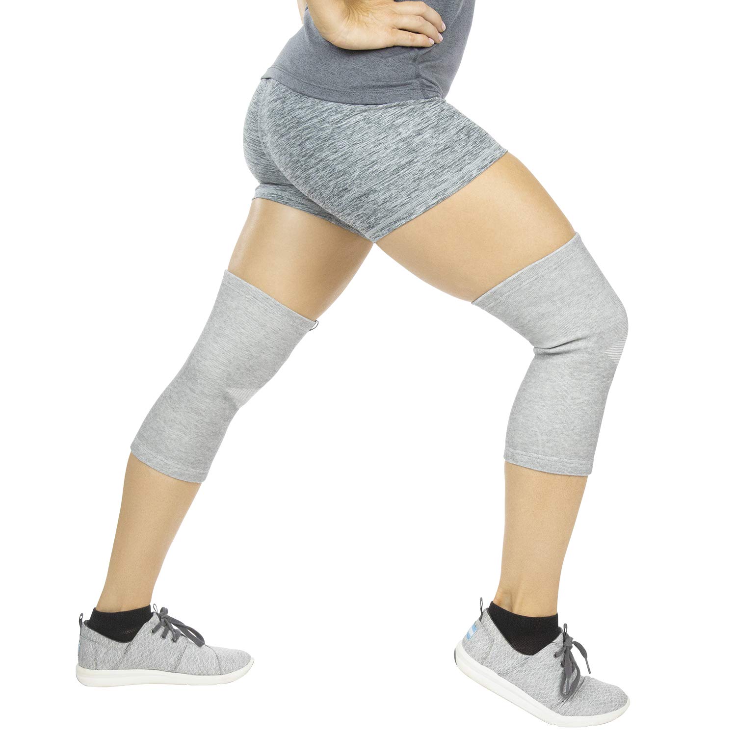 Bamboo Knee Support by Vive (Pair) Best Elastic Compression Sleeve